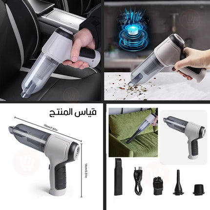 مكنسة سيارة شحن  شفط و نفخ 1 9000Pa Wireless Vacuum Cleaner120W Home & Car Dual Use Mini Vacuum Clean J7