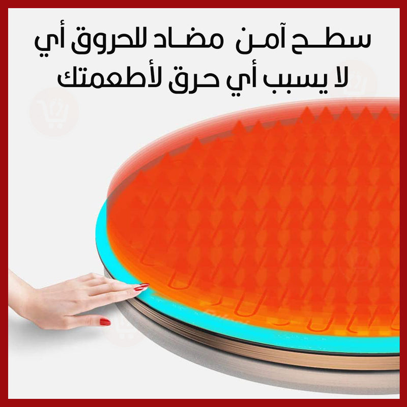 غاز دائري لتسخين الأطعمة قابل للدوران  Electric Warming Tray, Home Multi-Function Food Insulation Board