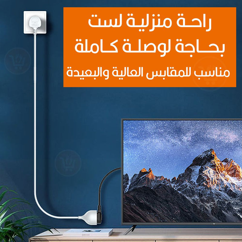 فيش ثلاثي بسلك 5 متر 10امبير Ldnio  UNIVERSAL POWER STRIP WITH 5M EXTENSION POWER CORD