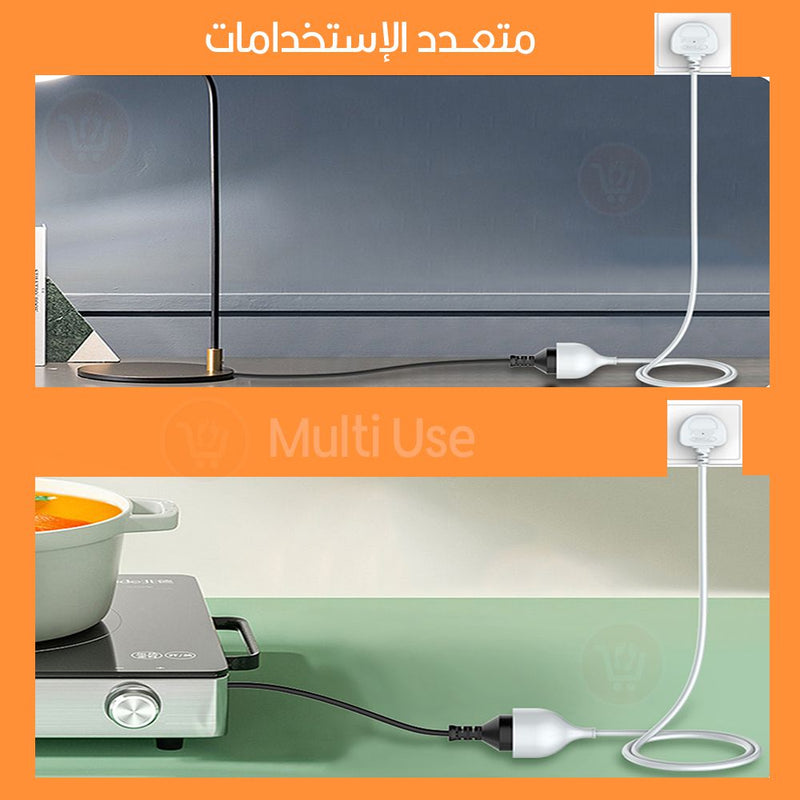 فيش ثلاثي بسلك 5 متر 10امبير Ldnio  UNIVERSAL POWER STRIP WITH 5M EXTENSION POWER CORD