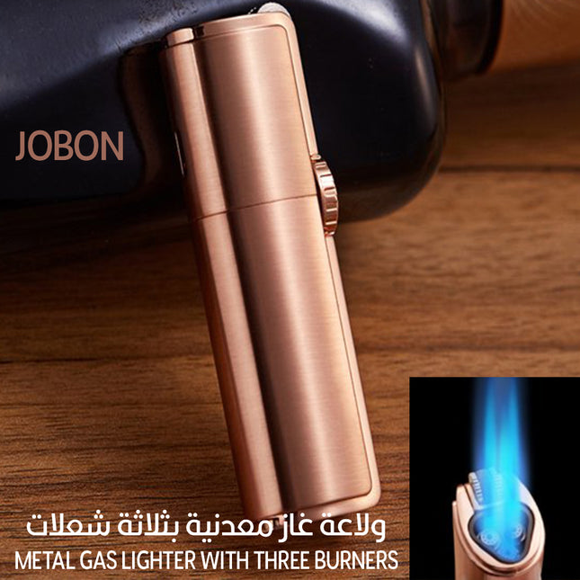 ولاعة غاز معدنية بثلاثة شعلات  Metal gas lighter with three burners