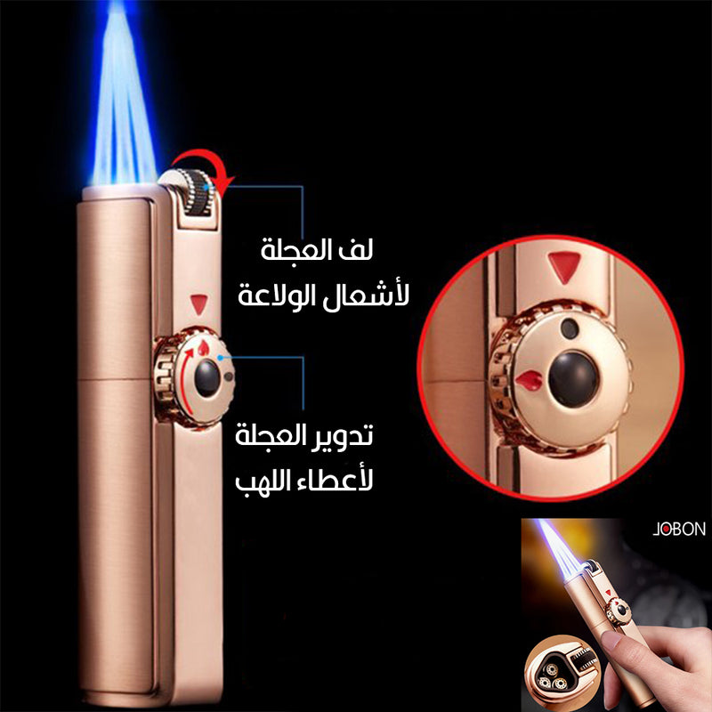 ولاعة غاز معدنية بثلاثة شعلات  Metal gas lighter with three burners