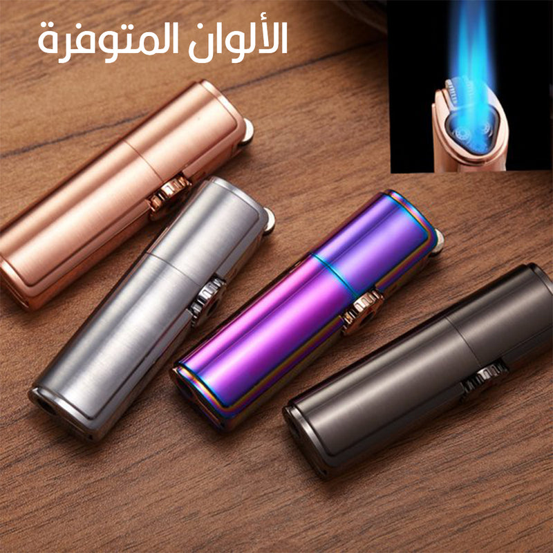 ولاعة غاز معدنية بثلاثة شعلات  Metal gas lighter with three burners