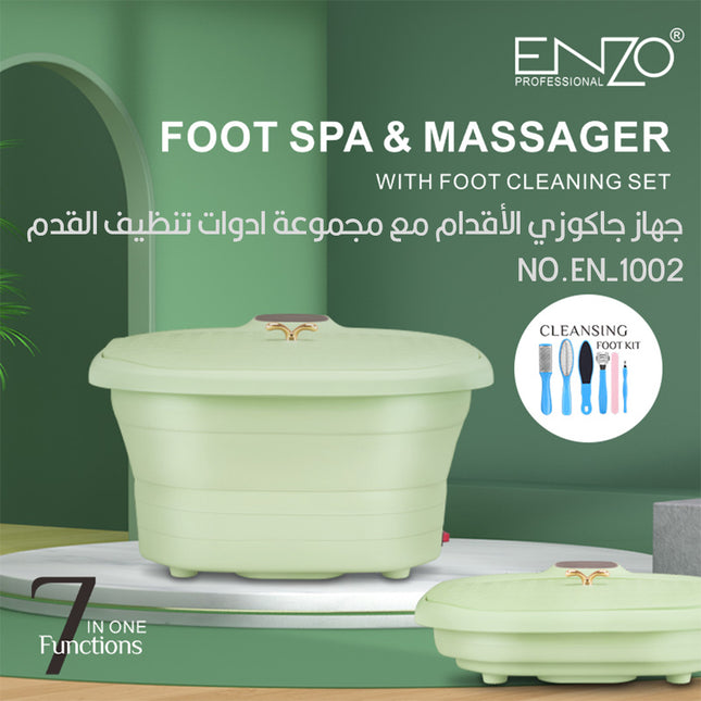 جهاز جاكوزي الأقدام مع مجموعة ادوات تنظيف القدم NO.EN-1002   FOOT SAP MASSAGER WITH FOOT CLEANING SET