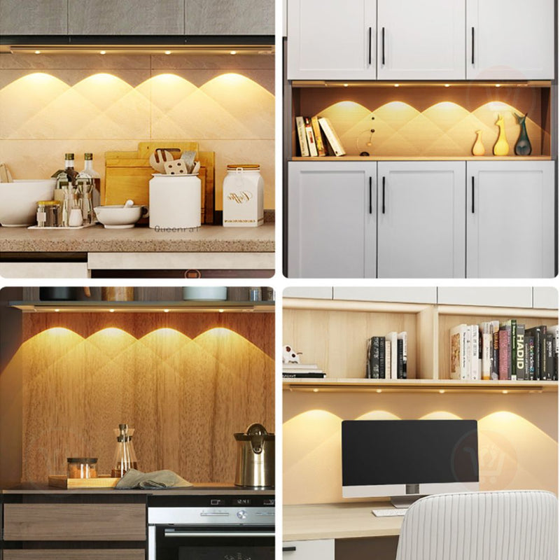 بورد إضاءة مستشعر الحركة بــ3 ألوان يعمل بالشحن Led motion sensor cabinet light
