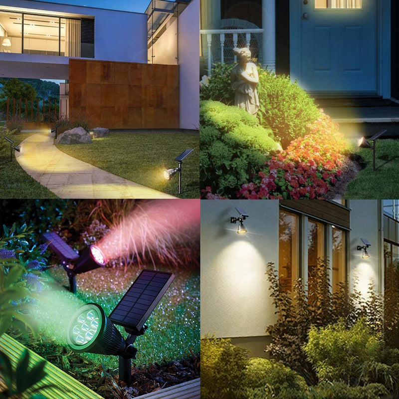ضـوء للشجيرات ملون RGB للحدائق يعمل بالطاقة الشمسية Outdoor Waterproof  Solar Lawn Lamp