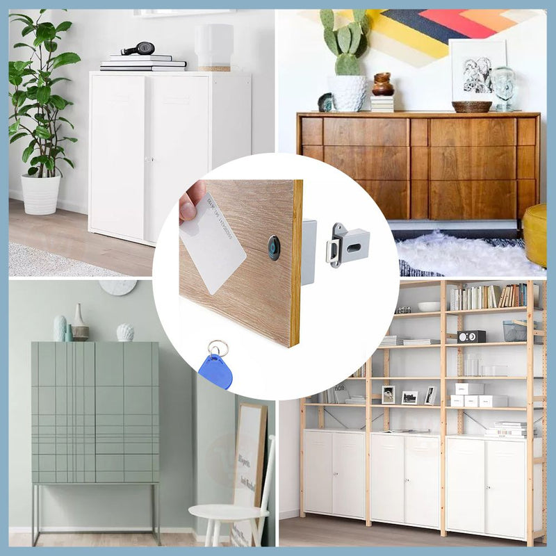 قفل الدرج إلكتروني بمستشعر بطاقة  Smart Electronic Lock Kit High Security Cabinet Lock