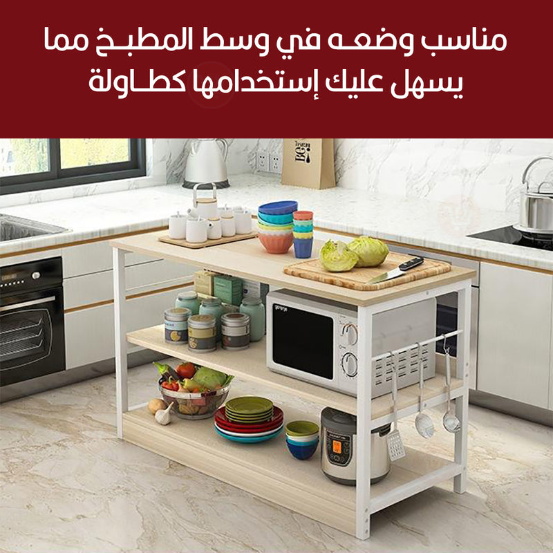 أرفف تخزين خشبية للمطبخ  Storage shelves for kitchen 3 tires