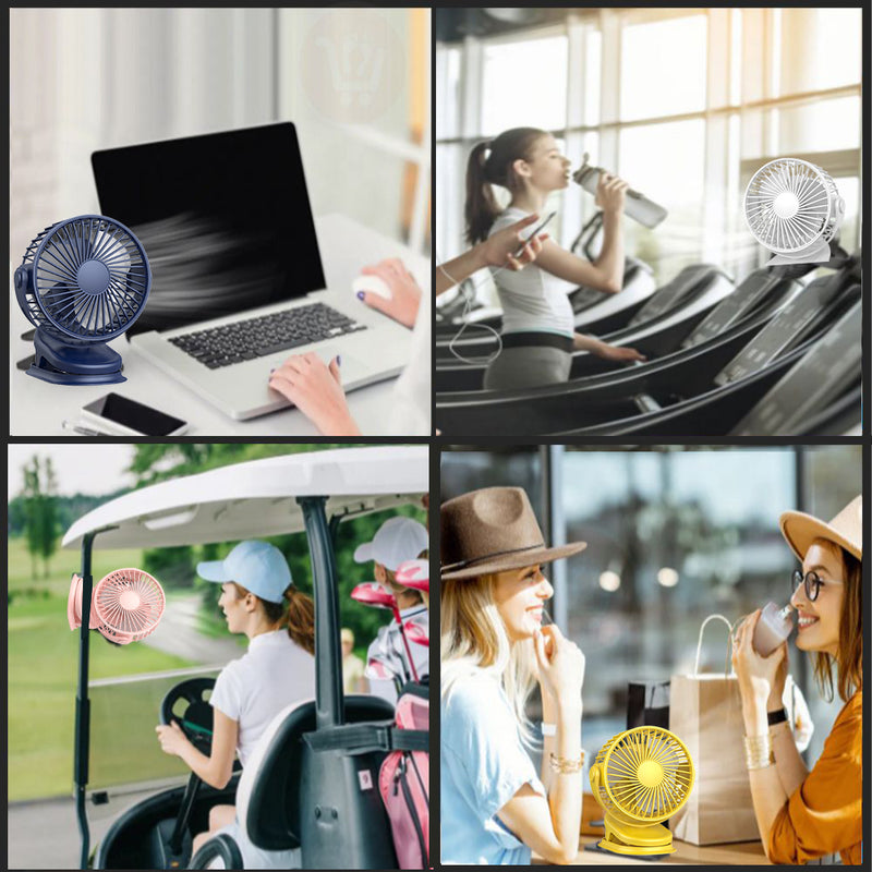 مروحة صغيرة سلك تعمل USB Clip Fan Portable