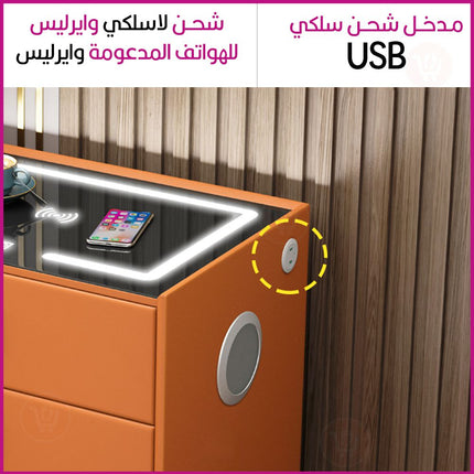 درجين (كوميدينا)  إلكترونية عصرية Smart Bedside Table Nordic Simple Modern Locker