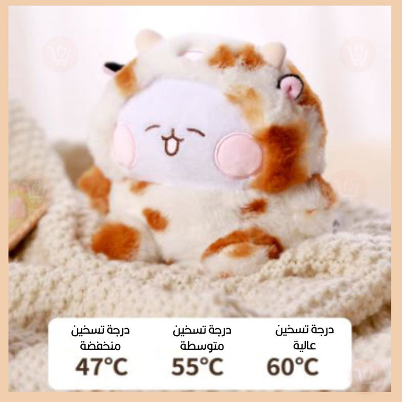 باوربانك مع جهاز تدفئة على شكل دبدوب Power bank with heater10000mah