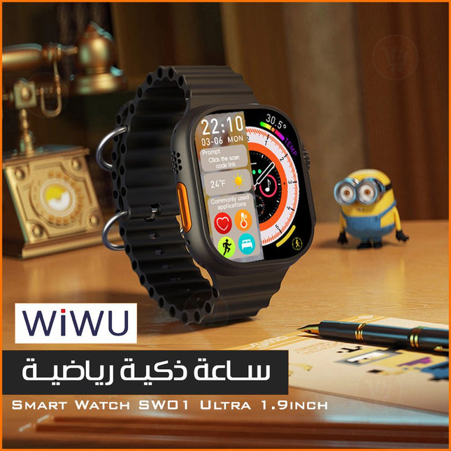 ساعة ذكية رياضية wiwu  Smart Watch SW01 Ultra 1.9inch