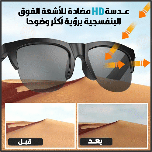 نظارة شمسية لاسلكية بسماعة أذن Glasses Wireless Headset F-06