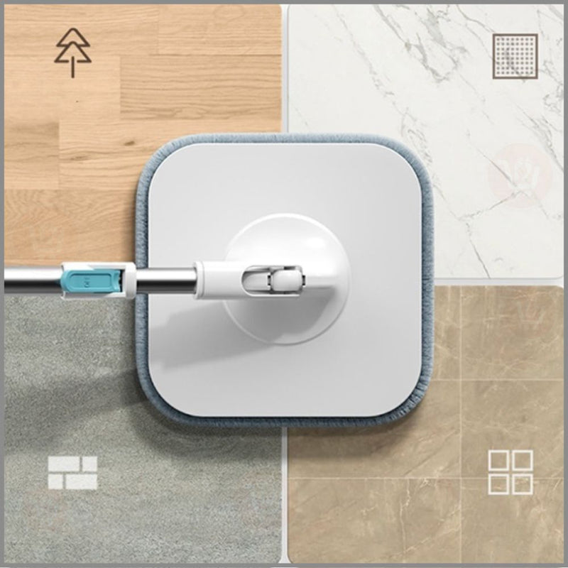 ممسحة دوارة للأرضيات مع دلو مربع الشكل 360 spin mop with bucket clear water