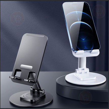 ستاند معدني للتابليت والموبايل قابل للدوران Desktop Retractable Folding Phone Stand