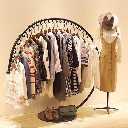 ستاند معدني دائري لتعليق الملابس stand C Shape Metal Modern  Style Multifunctional Clothes