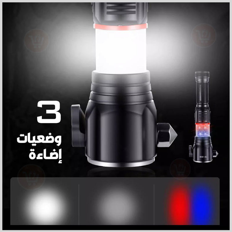 كشاف للرحلات والطوارئ مع لوكس صغير وكشاف يثبت على الرأس Bnational  Escape Rescue  3 in1