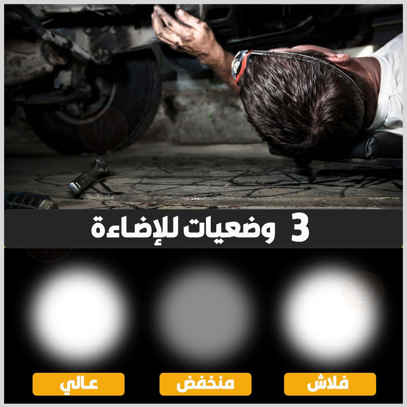 كشاف للرحلات والطوارئ مع لوكس صغير وكشاف يثبت على الرأس Bnational  Escape Rescue  3 in1