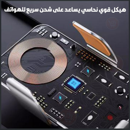 هولدر شحن موبايل وايرليس يثبت على التابلو أو على مكيف السيارة  budi wireless car charger phone holder
