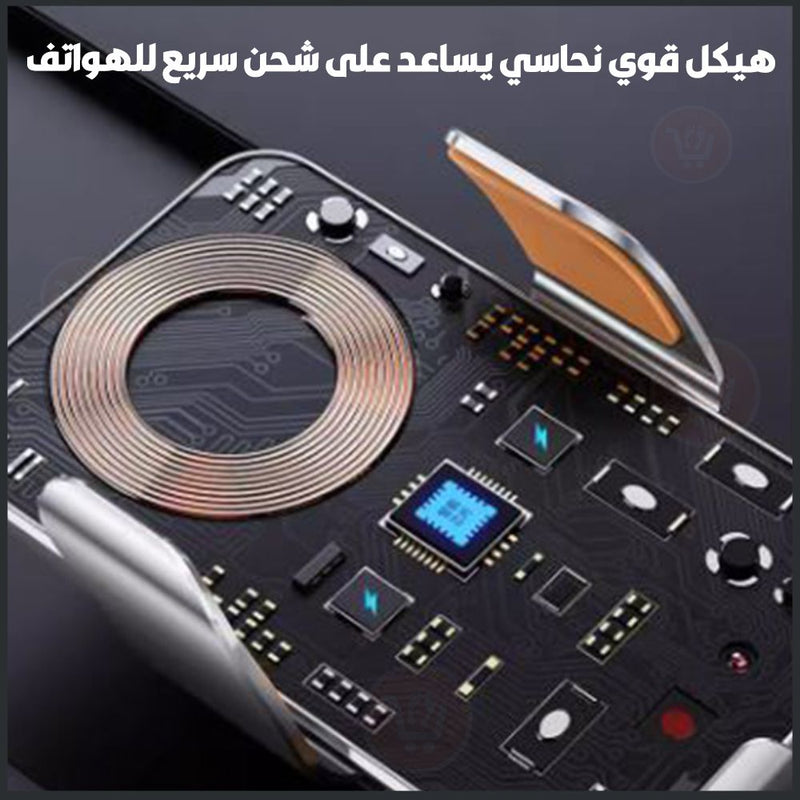 هولدر شحن موبايل وايرليس يثبت على التابلو أو على مكيف السيارة  budi wireless car charger phone holder