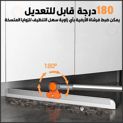 قشاطة سيليكون أرضيات وزجاج قابلة للدوران 180درجة Silicone Ground Scraping Floor Cleaning Household Mop