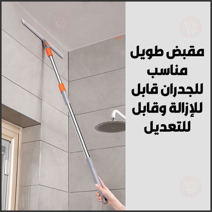 قشاطة سيليكون أرضيات وزجاج قابلة للدوران 180درجة Silicone Ground Scraping Floor Cleaning Household Mop