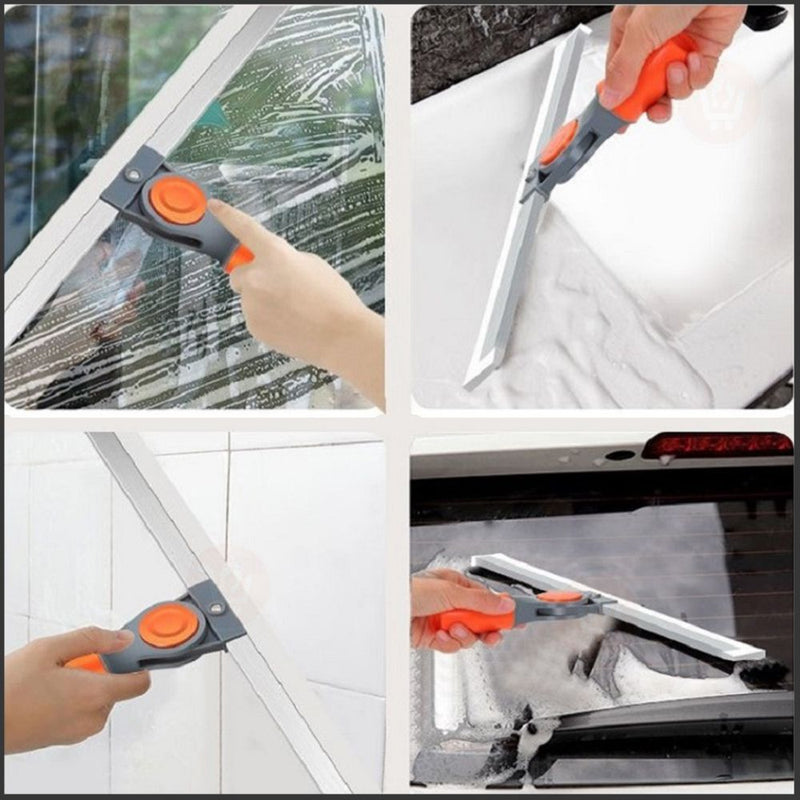 قشاطة سيليكون أرضيات وزجاج قابلة للدوران 180درجة Silicone Ground Scraping Floor Cleaning Household Mop