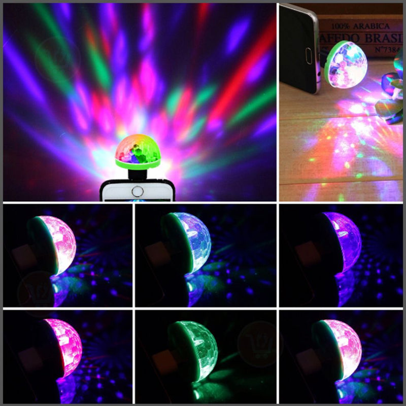 ضـوء ديسكو ليد ملون صغير بمدخلSmall Magic Ball  usb