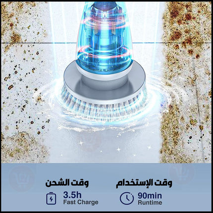 فرشاة تنظيف قابلة للدوران تعمل بالشحن لإستخدامات منزلية متعددة