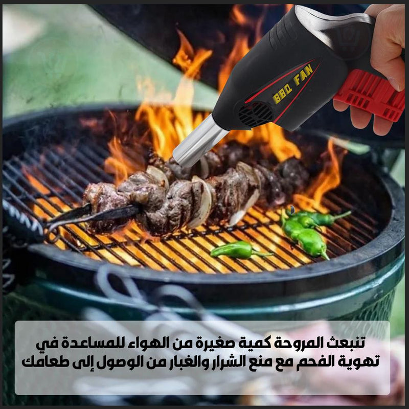 منفاخ هواء على شكل فرد صغير لإشعال الفحم Outdoor Handheld BBQ Fan Portable Fire Power