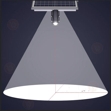 كشاف يعلق على الجدار أو على الأرض مع لوح شمسي A spotlight that hangs on the wall or on the ground with a solar