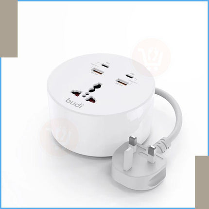 وصلة مع  مدخل شحن USB اربع منافذ من شركه budi