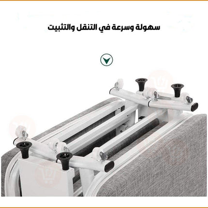 سرير متنقل قابل للطي سهل التنقل والتخزين