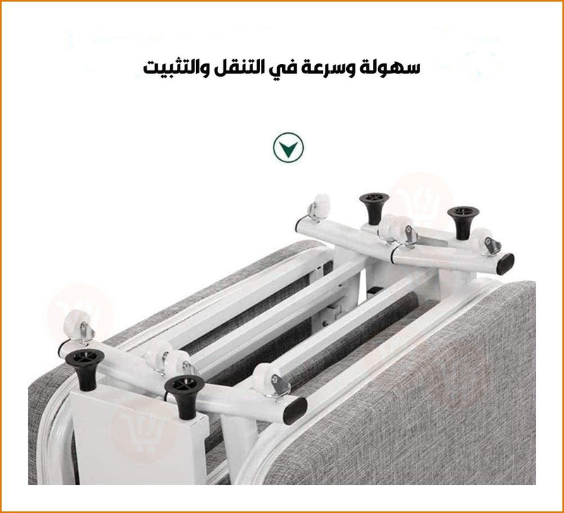 سرير متنقل قابل للطي سهل التنقل والتخزين