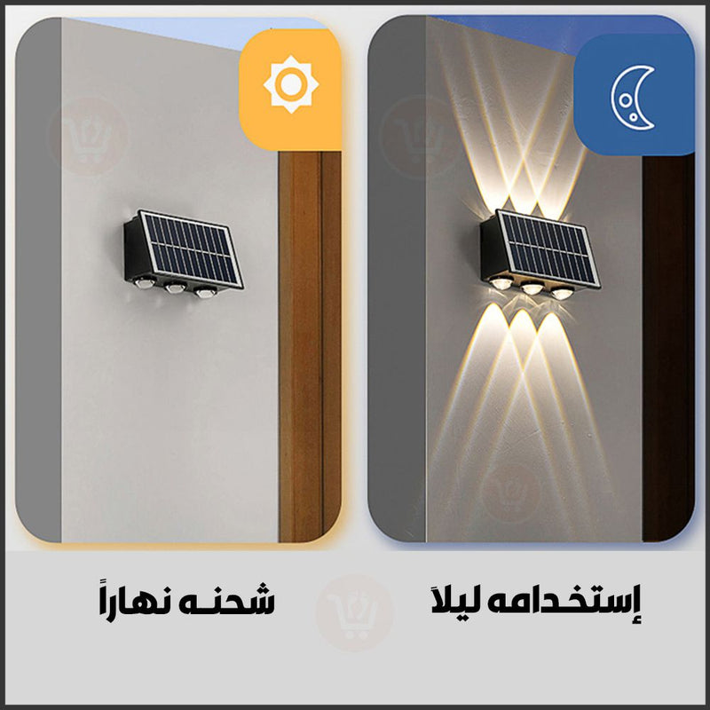 ضوء سداسي خارجي يثبت على الجدار صحراوي يعمل بالطاقة الشمسية Solar Decorative Wall Lamp BD-6