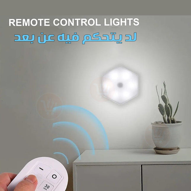 مصباح لد يثبت على الحائط مع ريموت تحكم