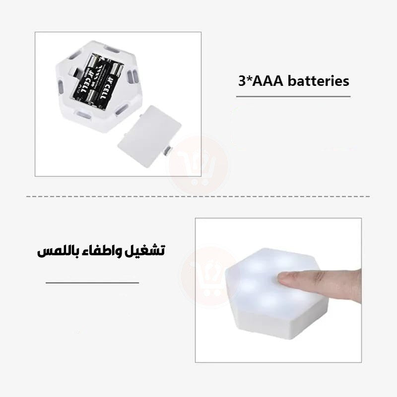 مصباح لد يثبت على الحائط مع ريموت تحكم