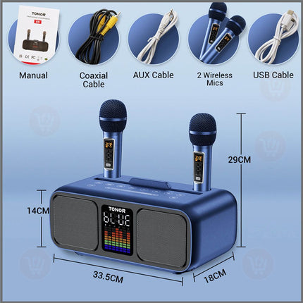 سماعة سبيكر كاريوكي مع مايكرفون عدد 2 KARAOKE bluetooth speaker