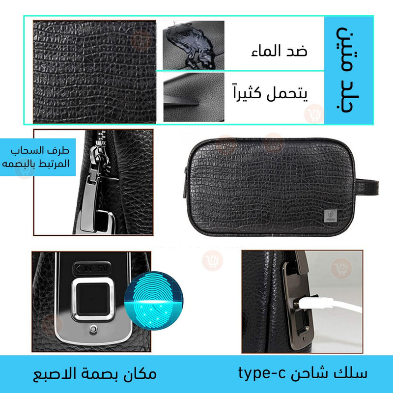 حقيبة ضد السرقة بقفل البصمه من شركة WIWU
