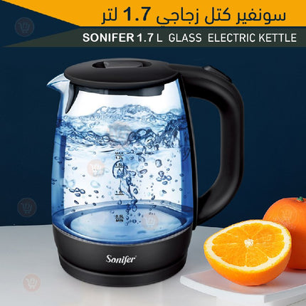 كتل تسخين زجاجي  1.7 لتر  من شركة SONIFER sf-2078