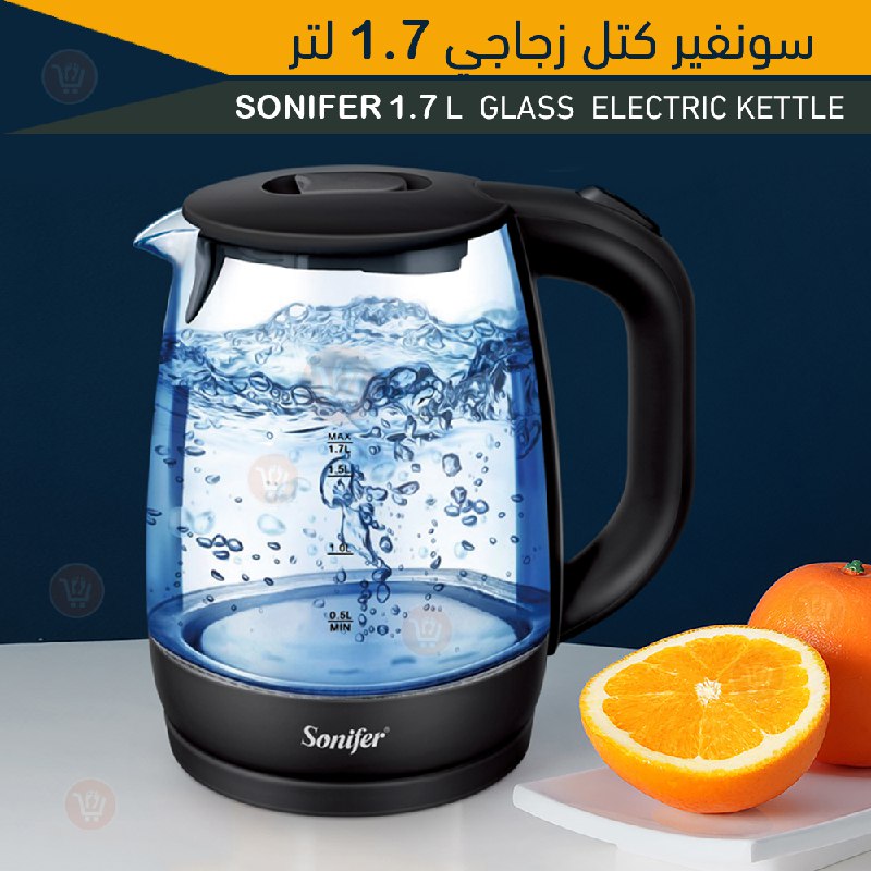 كتل تسخين زجاجي  1.7 لتر  من شركة SONIFER sf-2078