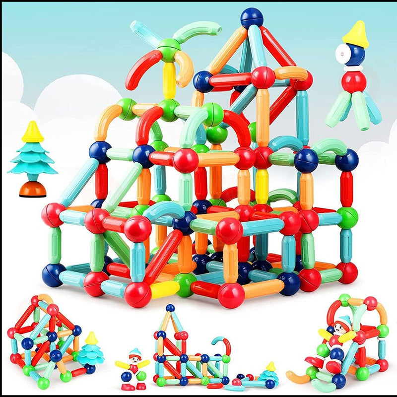 لعبة تركيب القطع المغناطيسية للأطفال magnetic puzzle sticks 42pcs