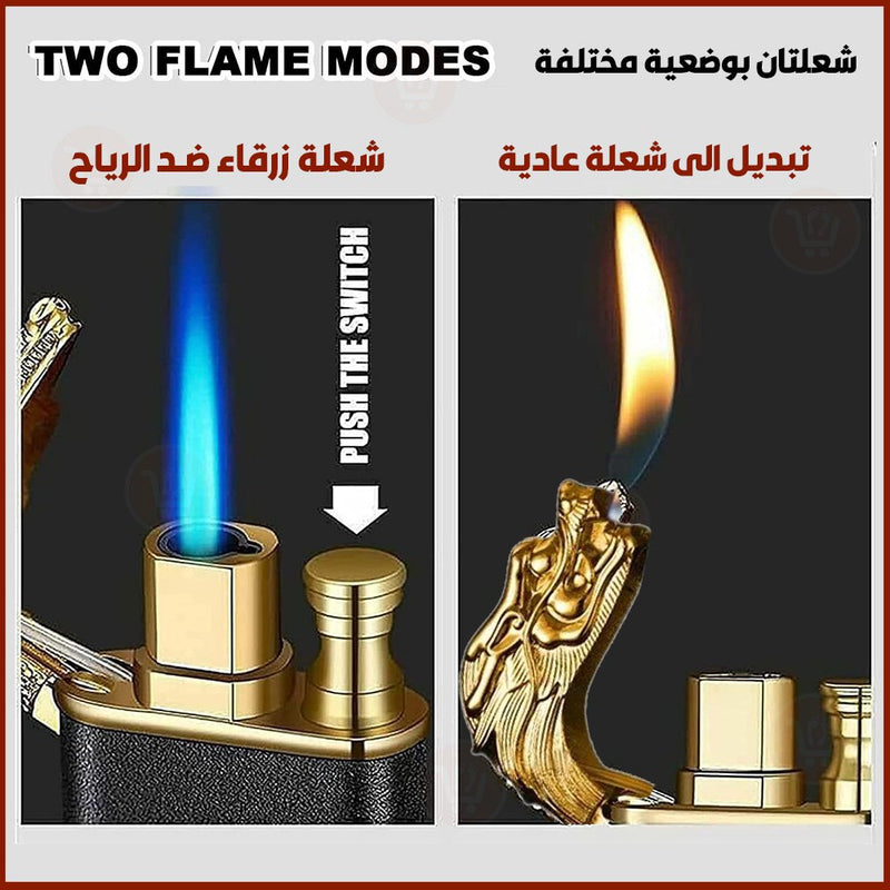 ولاعة على شكل أسد أو تنين ضد الرياح Lion and Dragon  Lighter wind proof