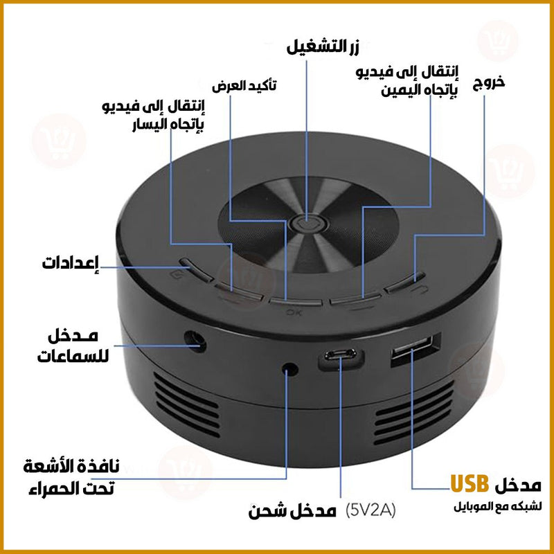 جهاز عرض بروجيكتور صغير Mini Portable Projector