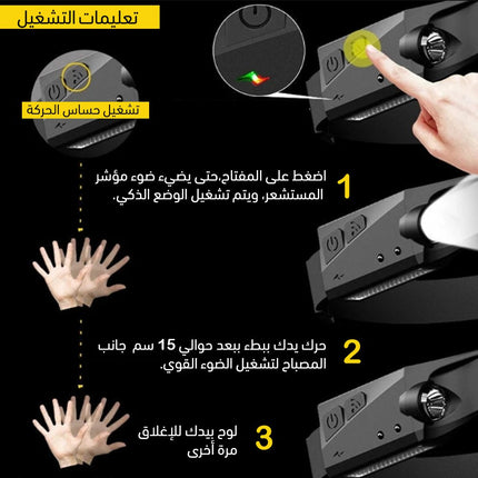 كشاف للرأس مع سنسور عن بعد شحن Led Headlamp