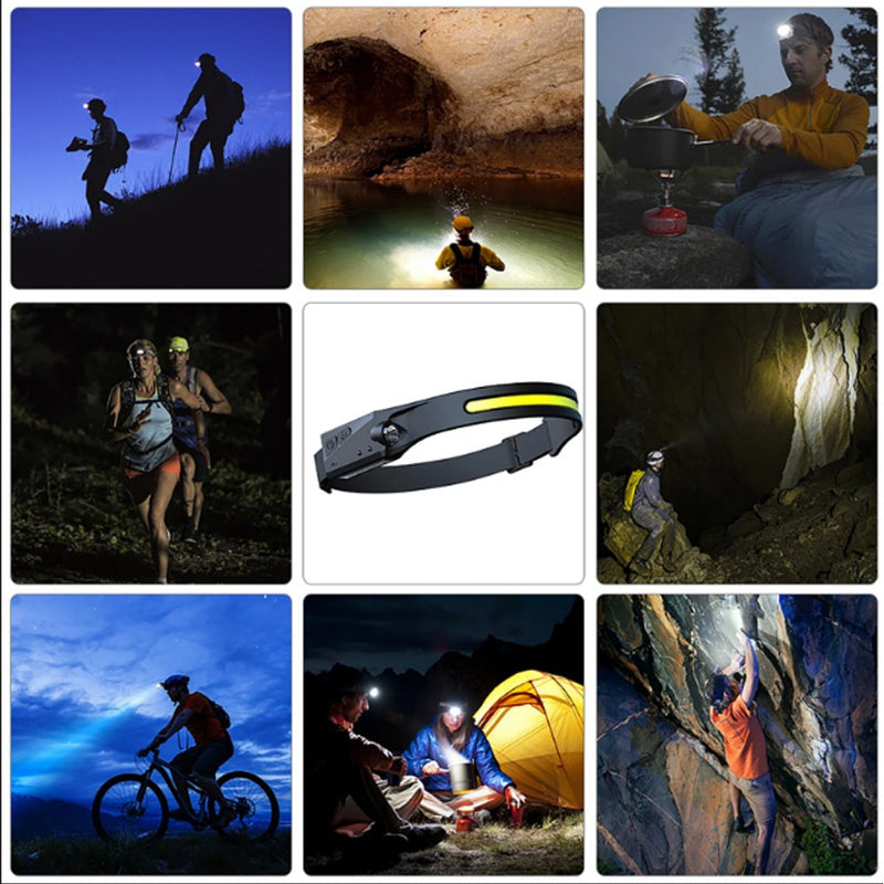 كشاف للرأس مع سنسور عن بعد شحن Led Headlamp