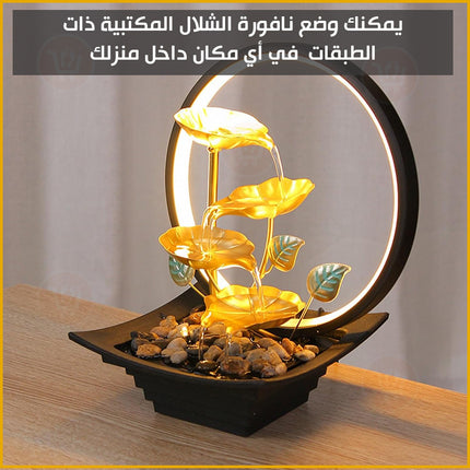 نافورة داخلية مع إضاءة منزلية Relaxation Indoor Tabletop Fountain For home