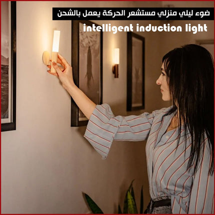 ضوء بوضعيتين الاضاءه او علي الحركه شحن داخلي متنقل intelligent induction light