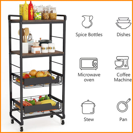 رفوف خشبية و دروج معدنية للمطبخ  Wooden shelves and metal drawers for the kitchen
