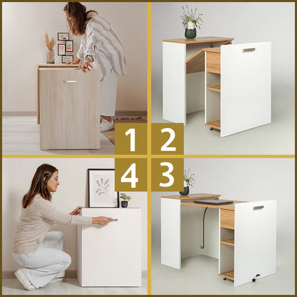 طاولة مكتبية خشبية قابلة للتمدد Extendable wooden office table